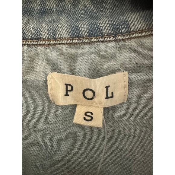 POL - Sonoma White Crochet Denim Jacket - Size Small - Picture 2 of 5